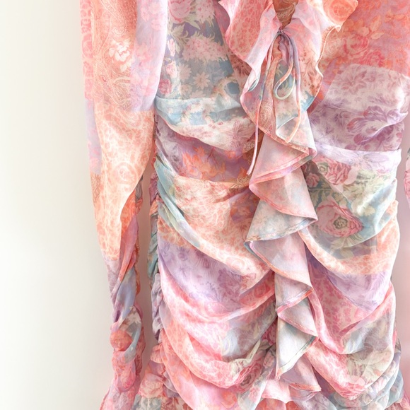 For Love And Lemons Gradiant Ruffle Dress - Picture 4 of 14